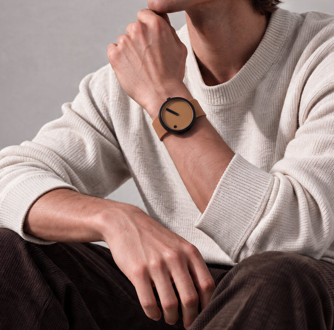 40mm/カプチーノブラウン文字盤/カプチーノブラウンのレザーストラップ